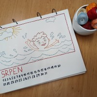 Vyšívaný kalendář 2025